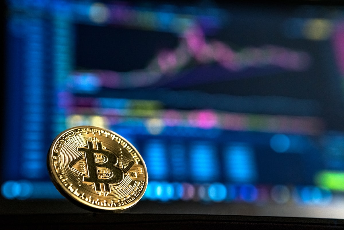 Real physical Bitcoin coin golden